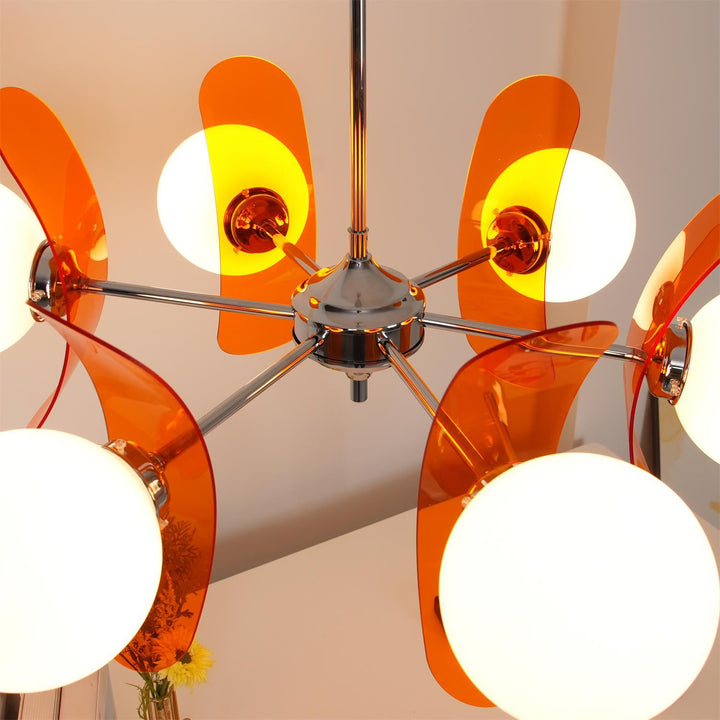 Aria Lampadario Marrone e Arancione