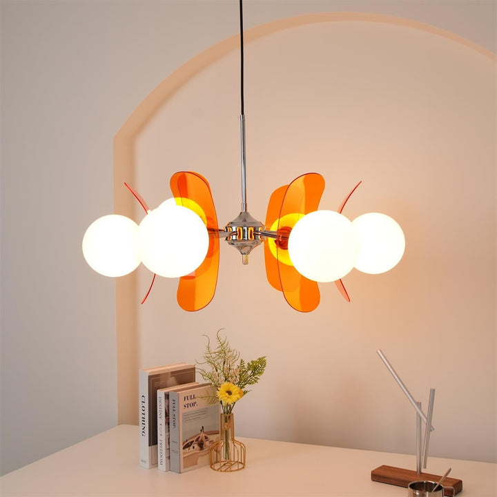 Aria Lampadario Marrone e Arancione