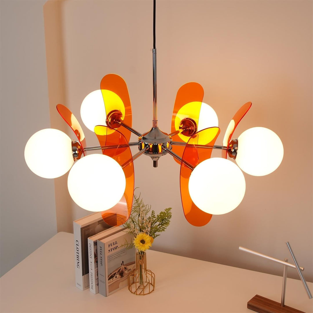 Aria Lampadario Marrone e Arancione