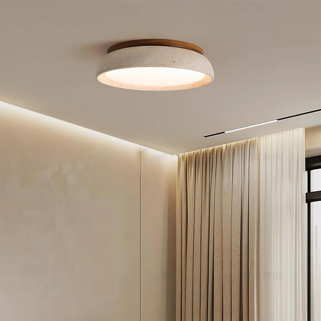 Ritta Lampada da Soffitto in Pietra Travertino