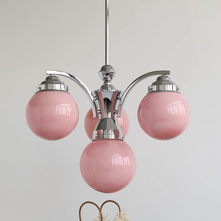 Lioreena lampadario vetro Rosa