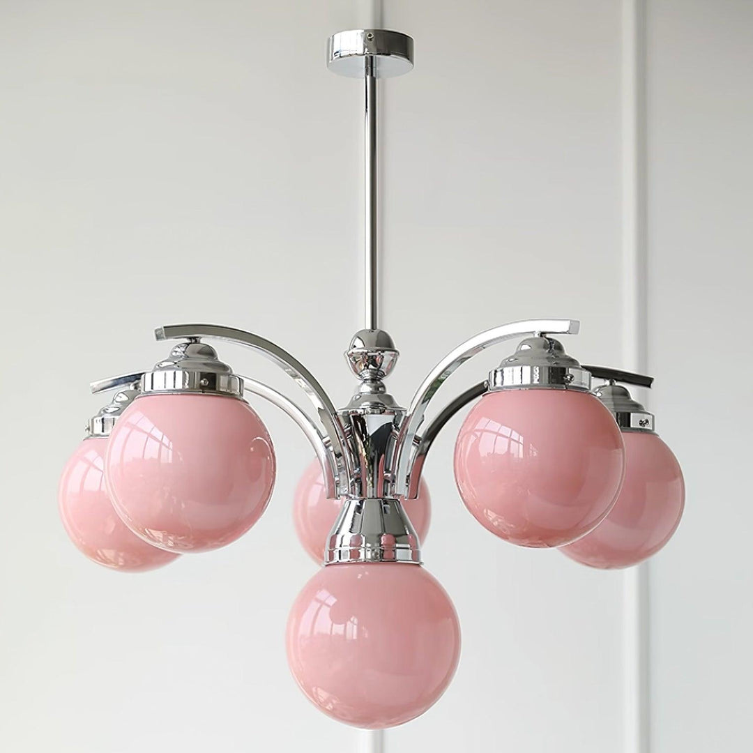 Lioreena lampadario vetro Rosa