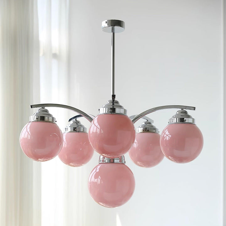 Lioreena lampadario vetro Rosa