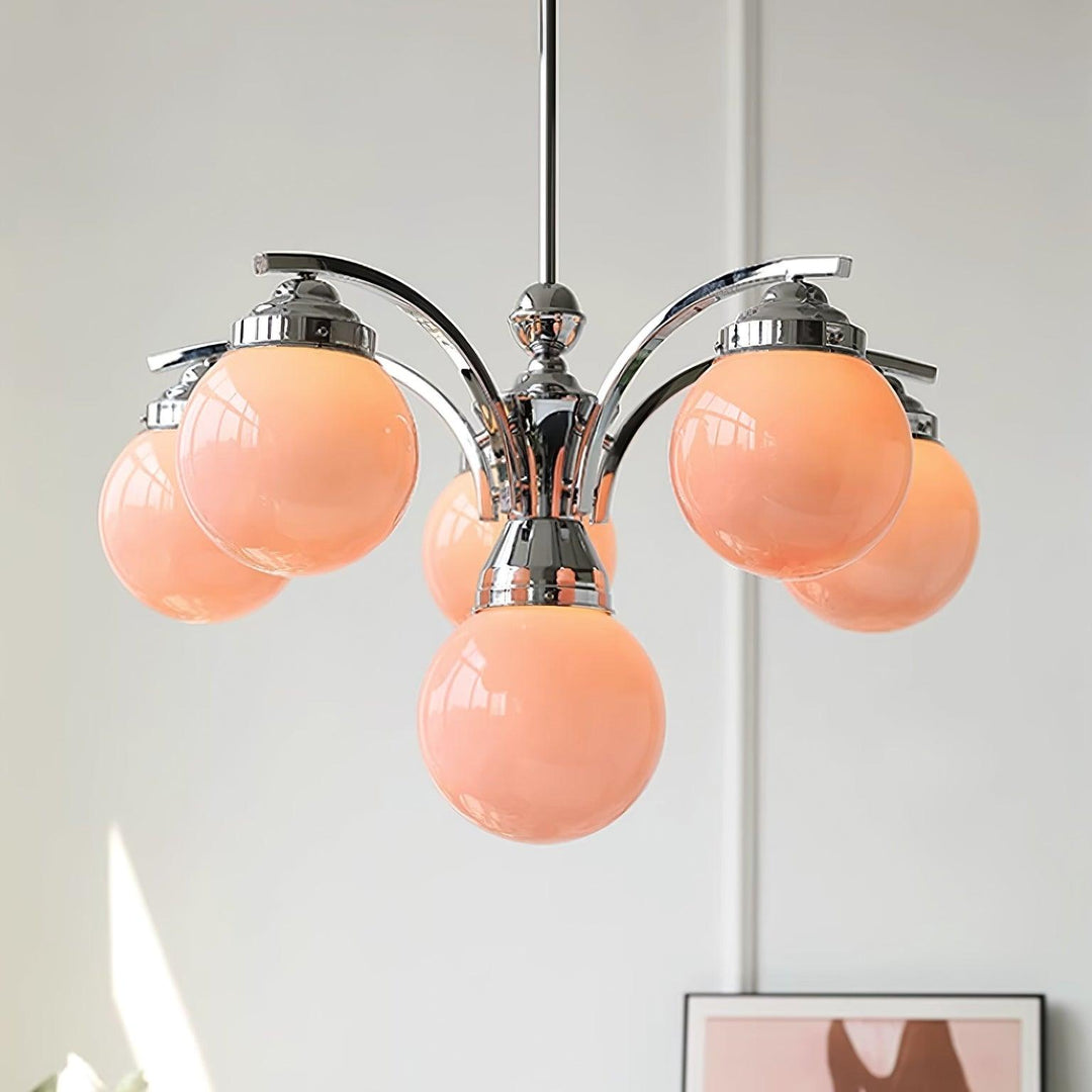 Lioreena lampadario vetro Rosa