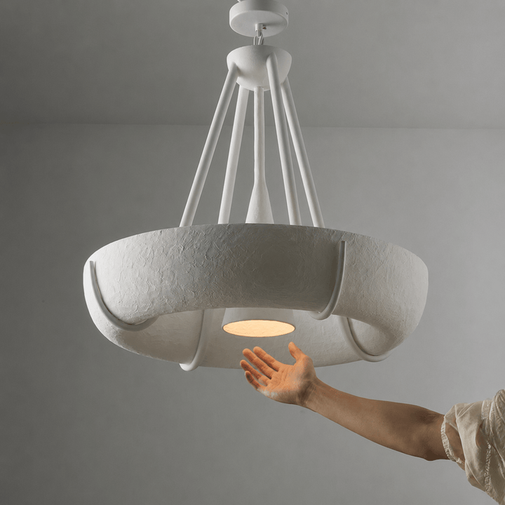 Lampadario gesso Drum cilindrico