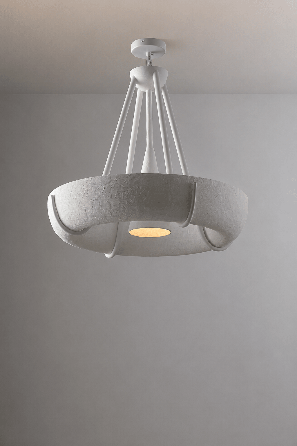 Lampadario gesso Drum cilindrico