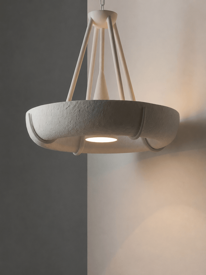 Lampadario gesso Drum cilindrico