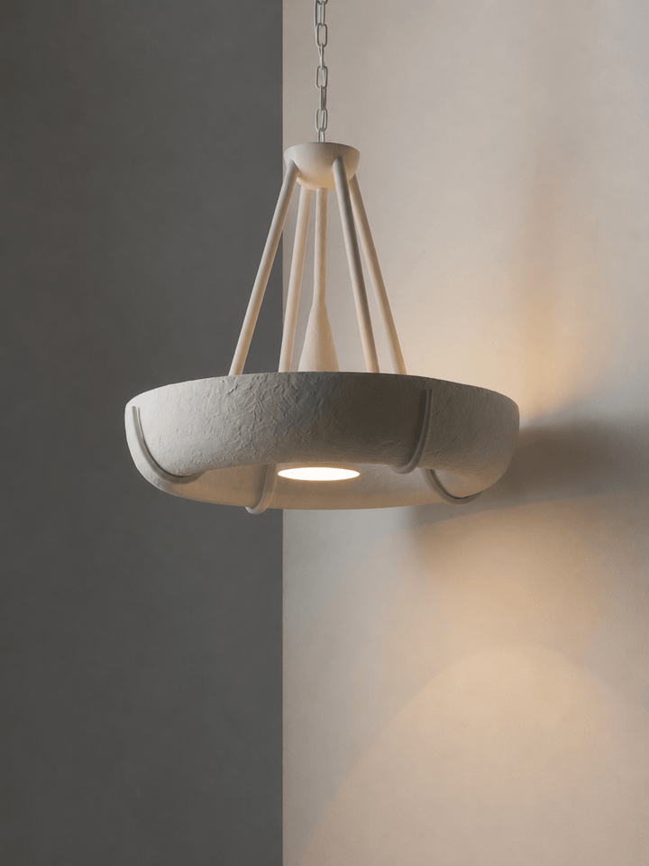 Lampadario gesso Drum cilindrico