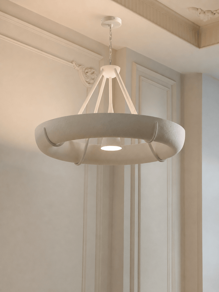 Lampadario gesso Drum cilindrico