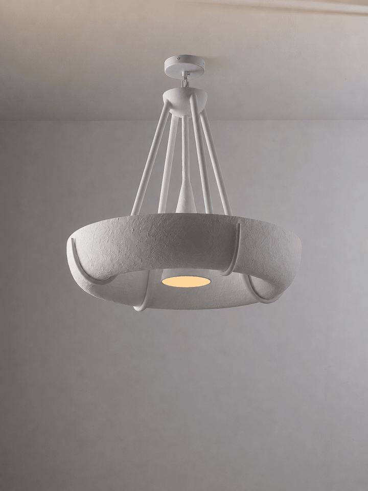 Lampadario gesso Drum cilindrico