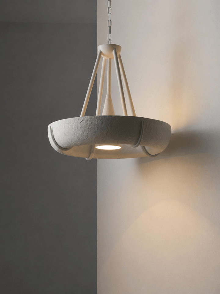 Lampadario gesso Drum cilindrico