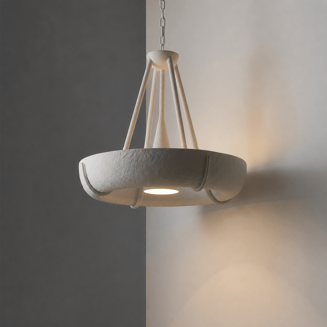 Lampadario gesso Drum cilindrico