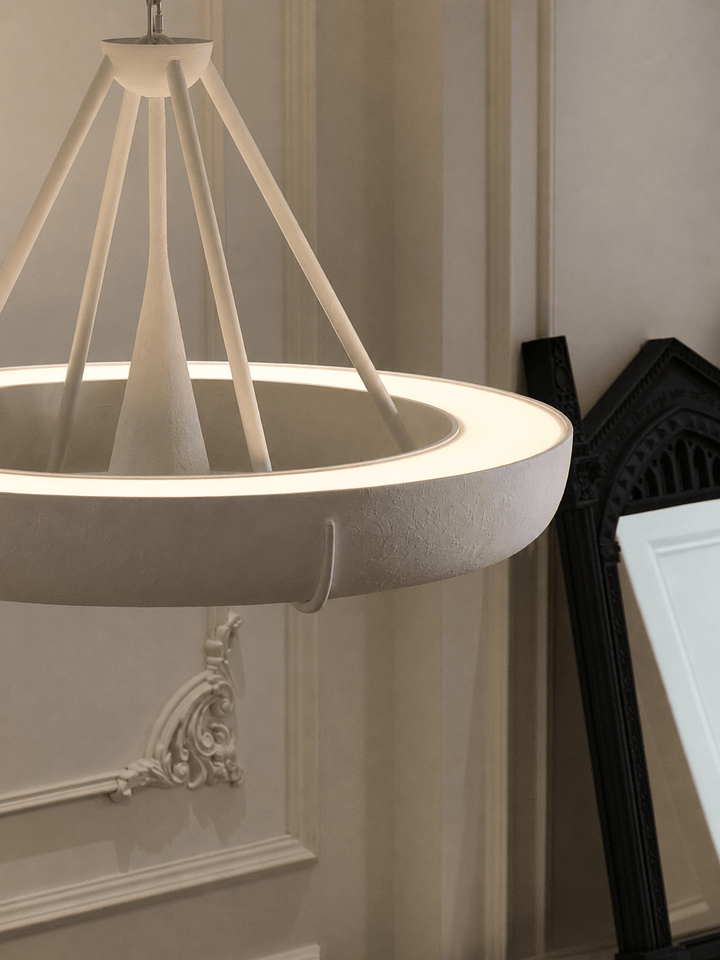 Lampadario gesso Drum cilindrico
