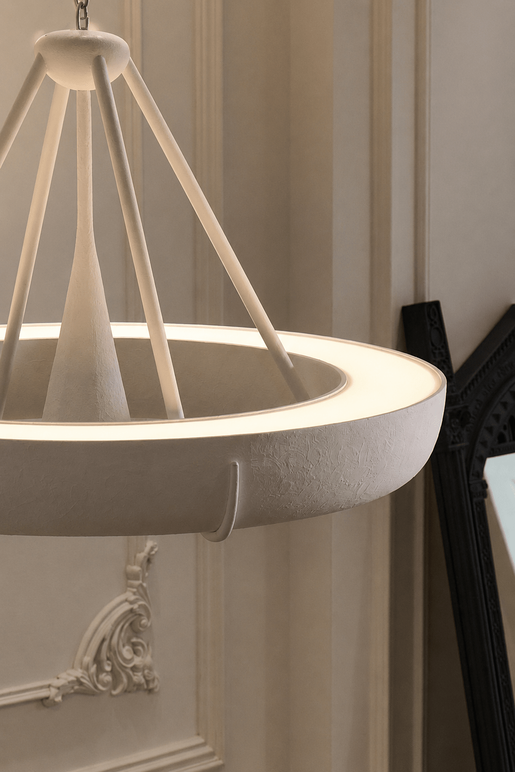 Lampadario gesso Drum cilindrico