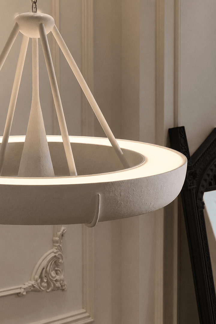Lampadario gesso Drum cilindrico