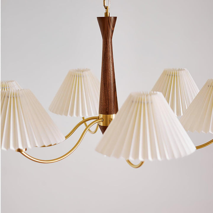 Muto Lampadario Plissettato in Tessuto