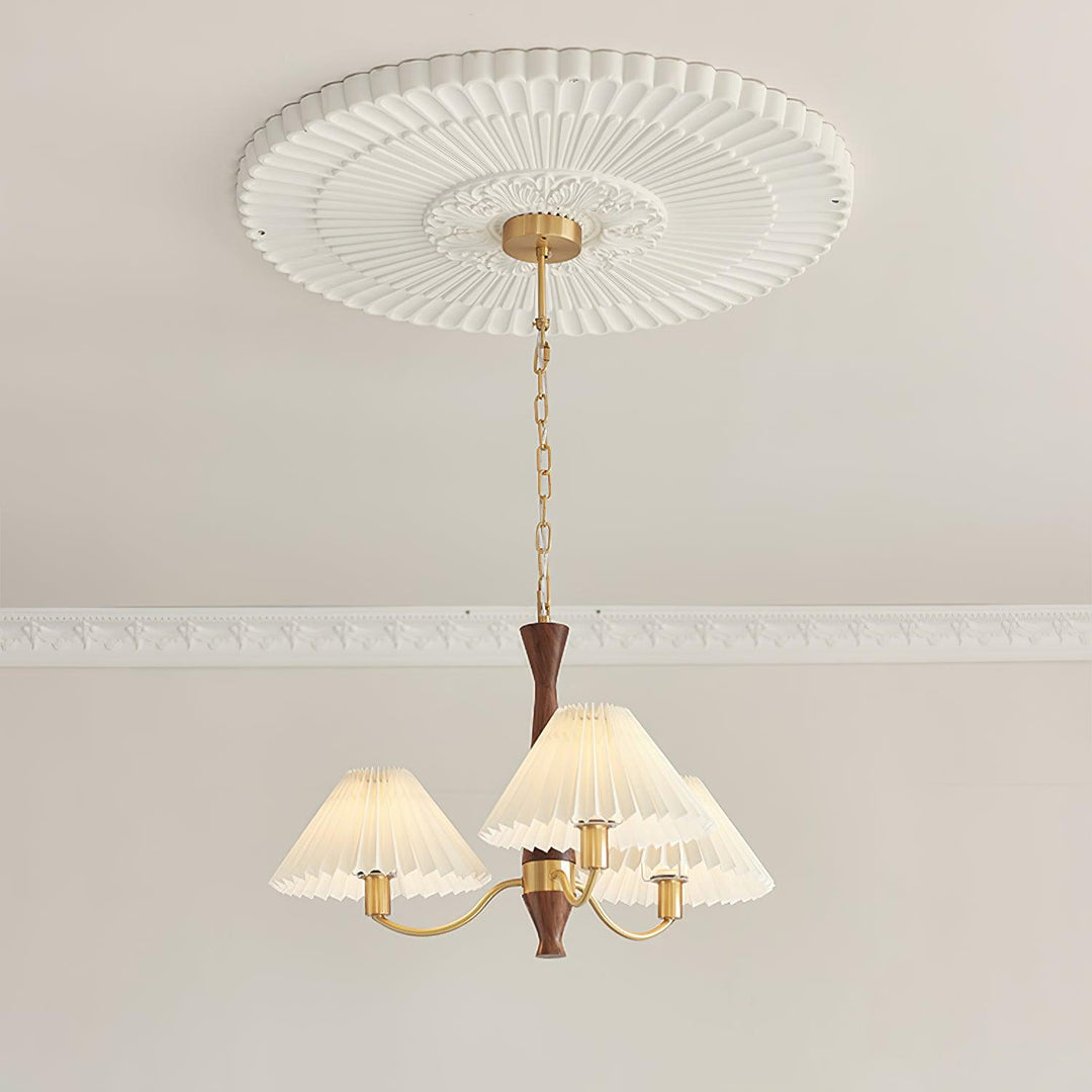 Muto Lampadario Plissettato in Tessuto