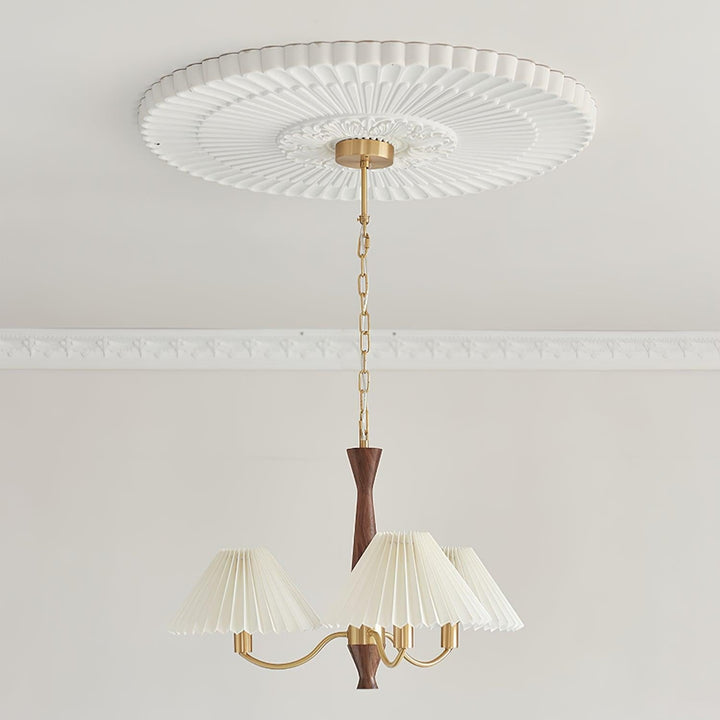 Muto Lampadario Plissettato in Tessuto