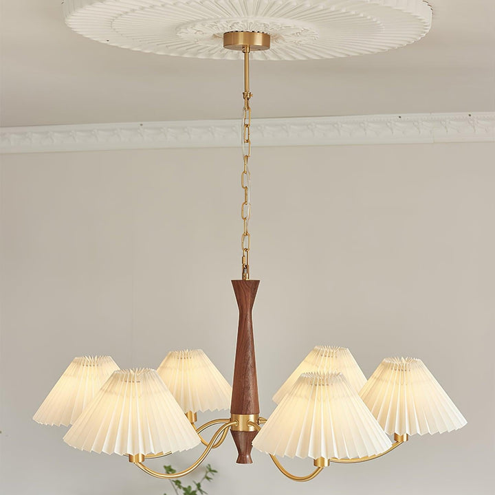 Muto Lampadario Plissettato in Tessuto