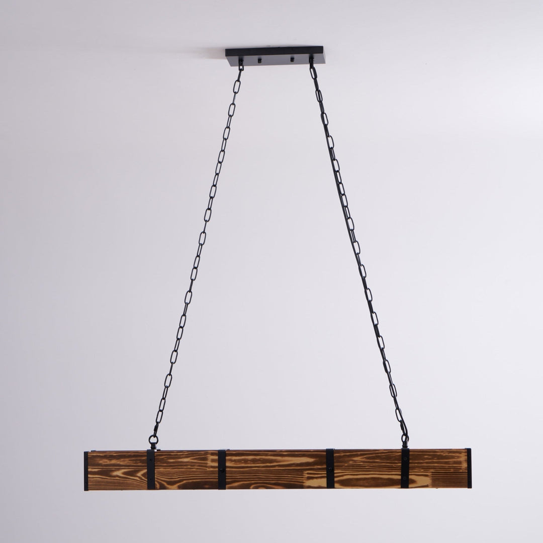 Aldelena lampadario Pleva lineare legno Naturale