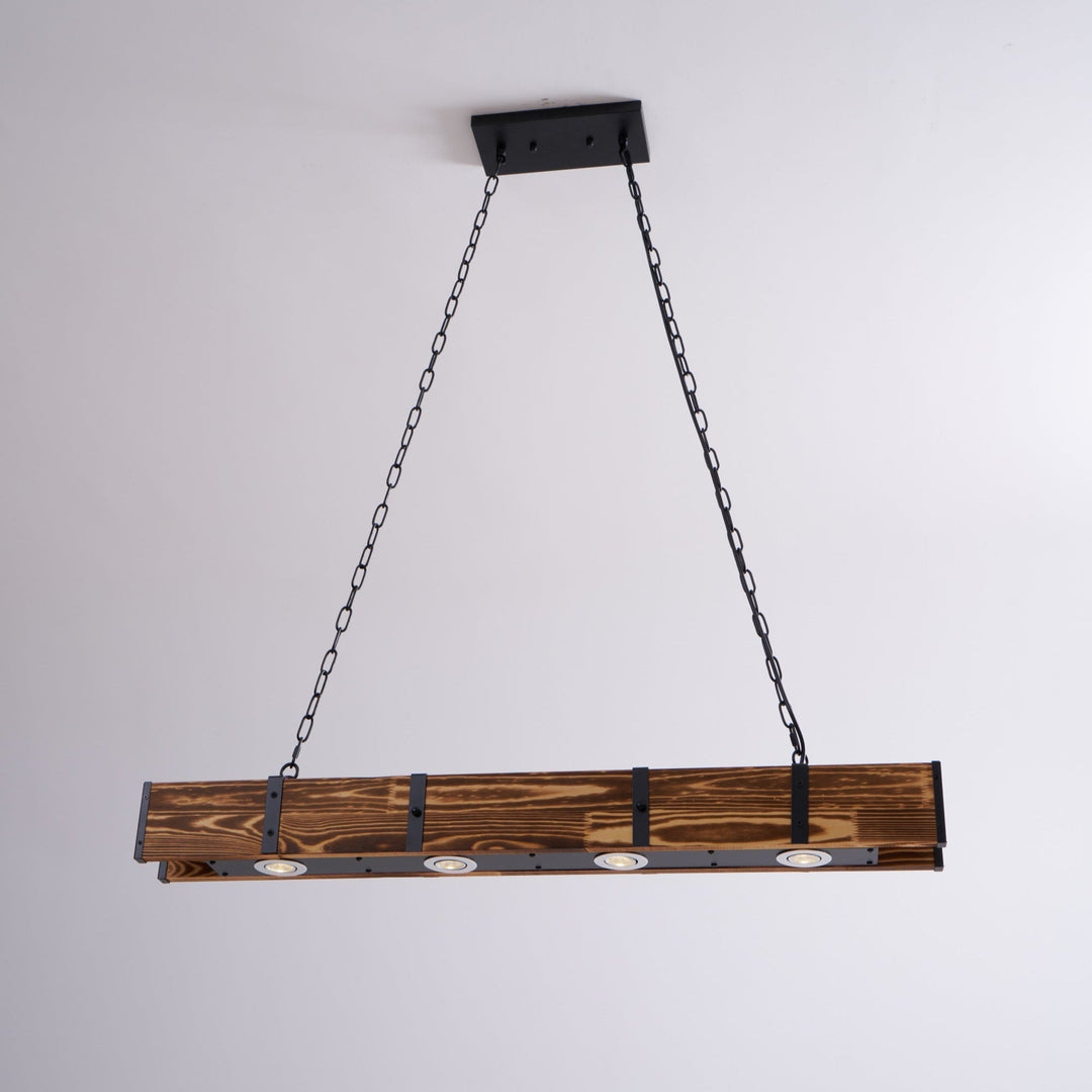 Aldelena lampadario Pleva lineare legno Naturale
