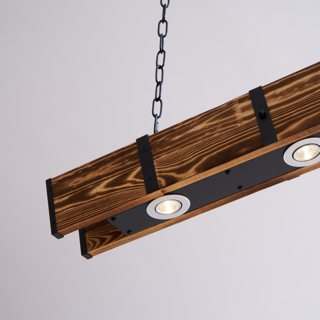 Aldelena lampadario Pleva lineare legno Naturale