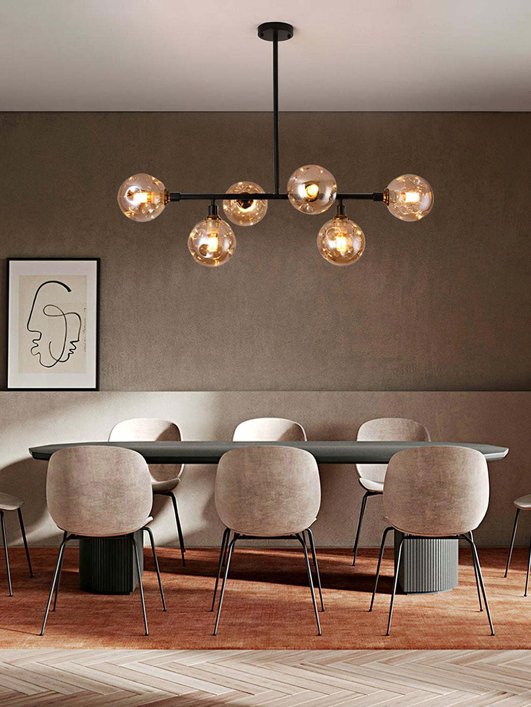 Velaiel lampadario in vetro e metallo