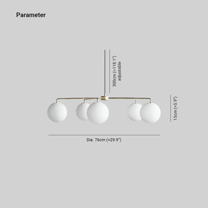 Valentina Minimalista LED Bolla Vetro Metallo Lampadari Camera da Letto