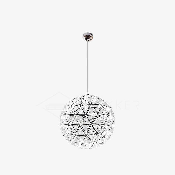 Delcourt lampada a sospensione con sfera argentata