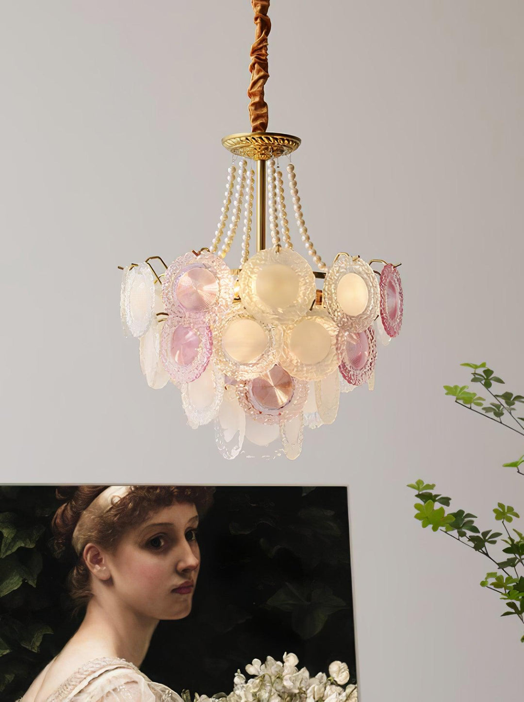 Celinine lampadario Disco in vetro Stratificato Giocoso