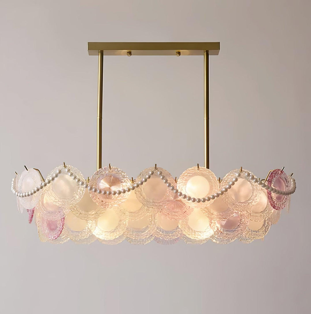 Celinine lampadario Disco in vetro Stratificato Giocoso