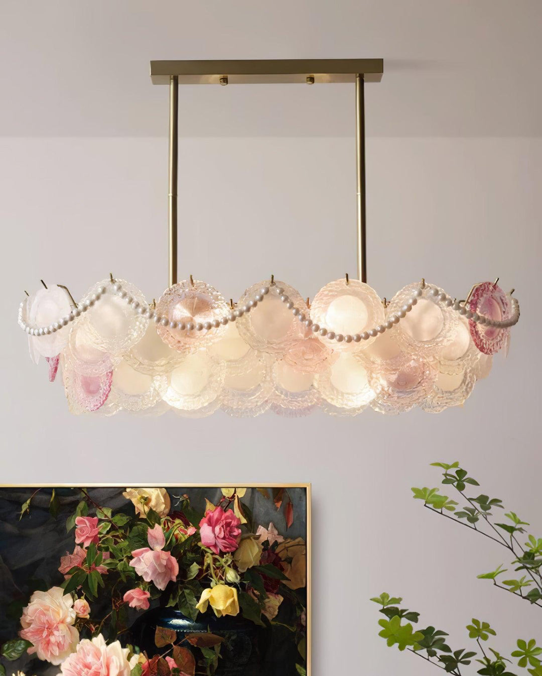 Celinine lampadario Disco in vetro Stratificato Giocoso