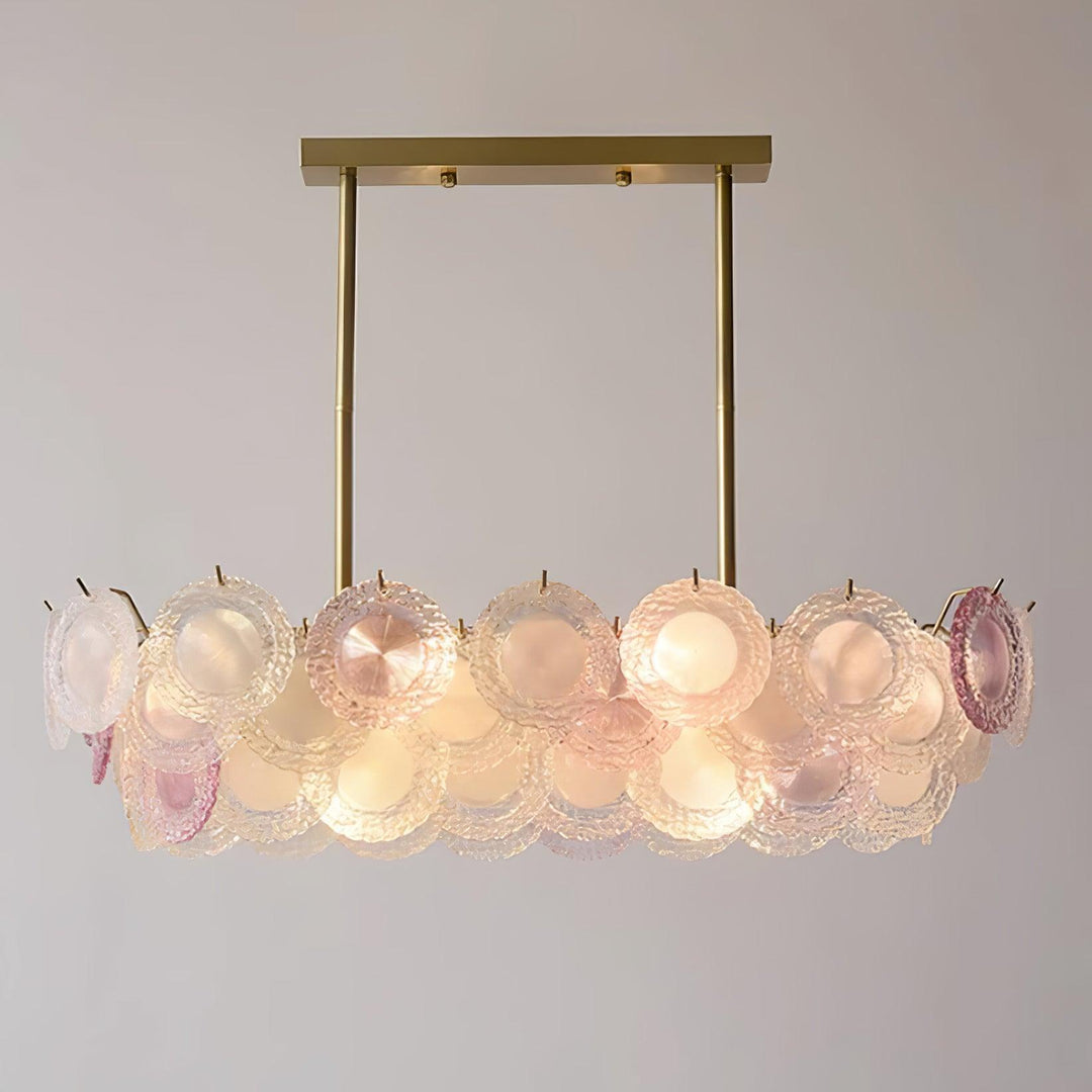 Celinine lampadario Disco in vetro Stratificato Giocoso