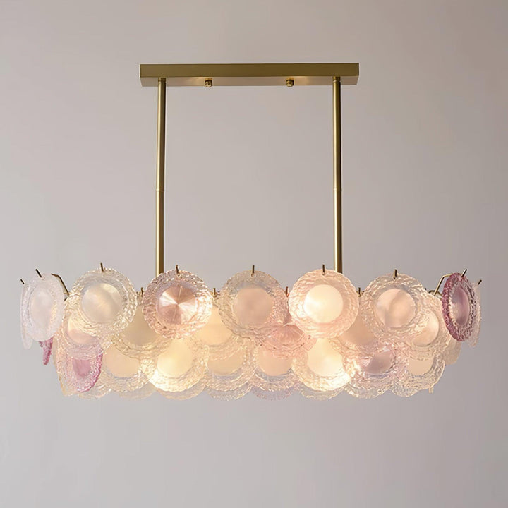 Celinine lampadario Disco in vetro Stratificato Giocoso