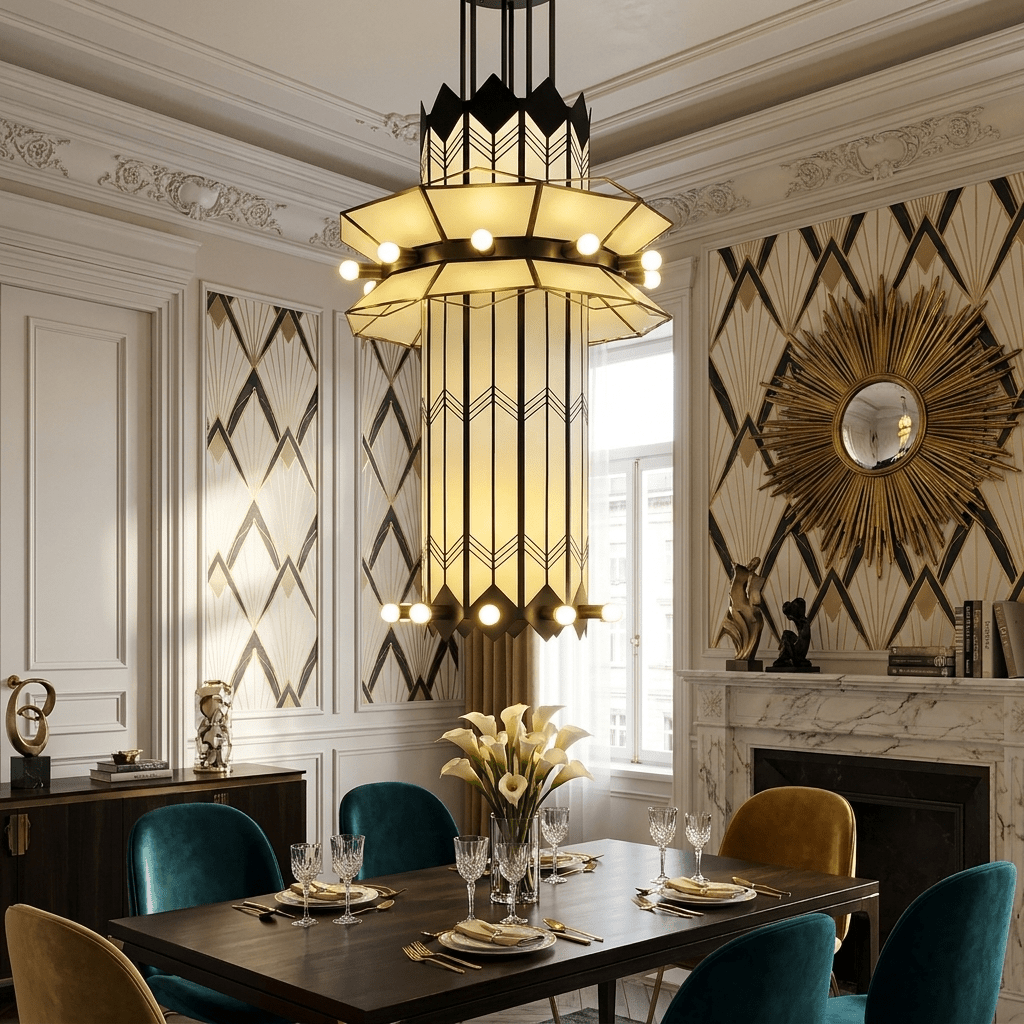 Elvior lampadario Art Deco a sospensione
