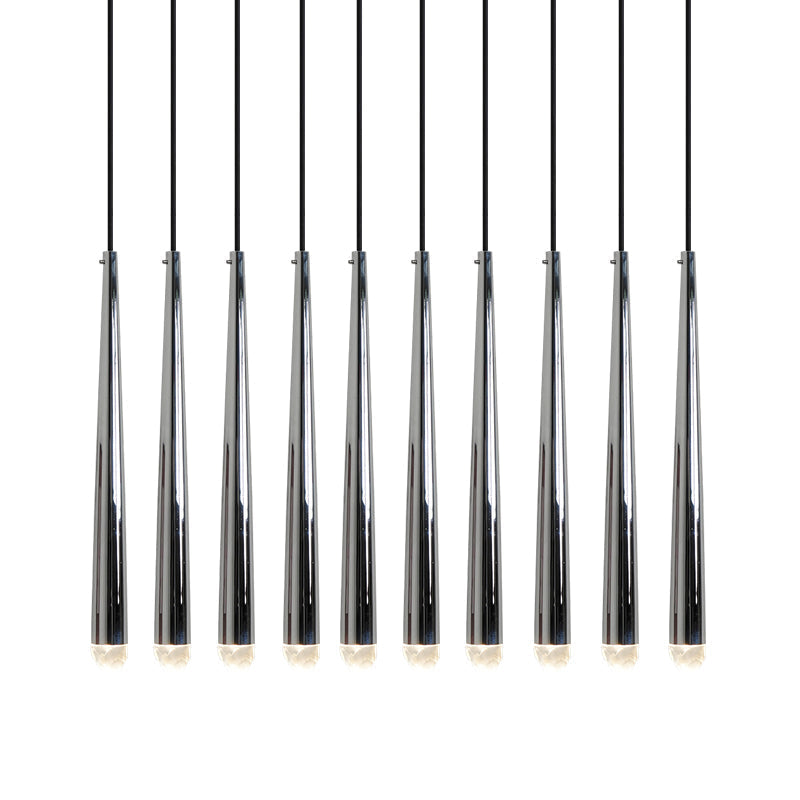 Lampadario con Paralume in Cristallo e ottone Lucido minimalista