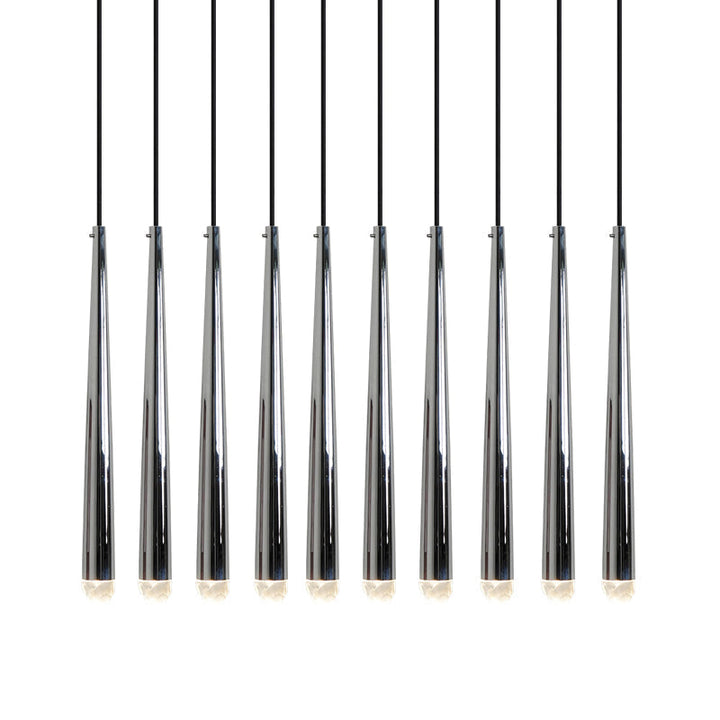 Lampadario con Paralume in Cristallo e ottone Lucido minimalista