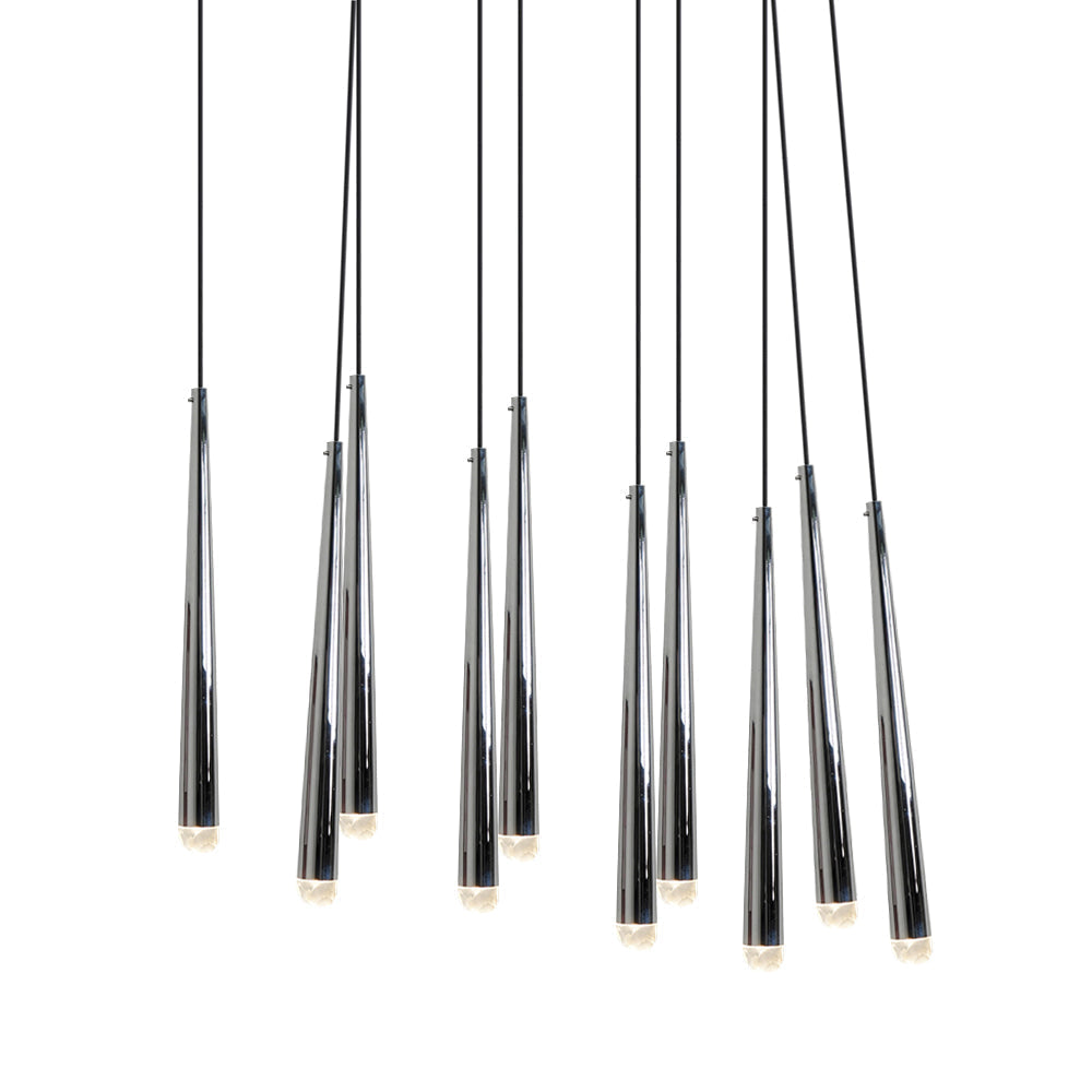 Lampadario con Paralume in Cristallo e ottone Lucido minimalista