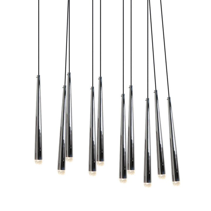 Lampadario con Paralume in Cristallo e ottone Lucido minimalista
