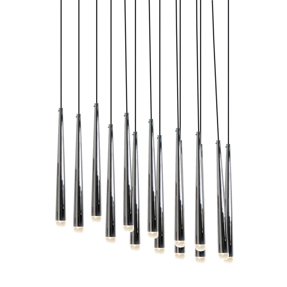 Lampadario con Paralume in Cristallo e ottone Lucido minimalista
