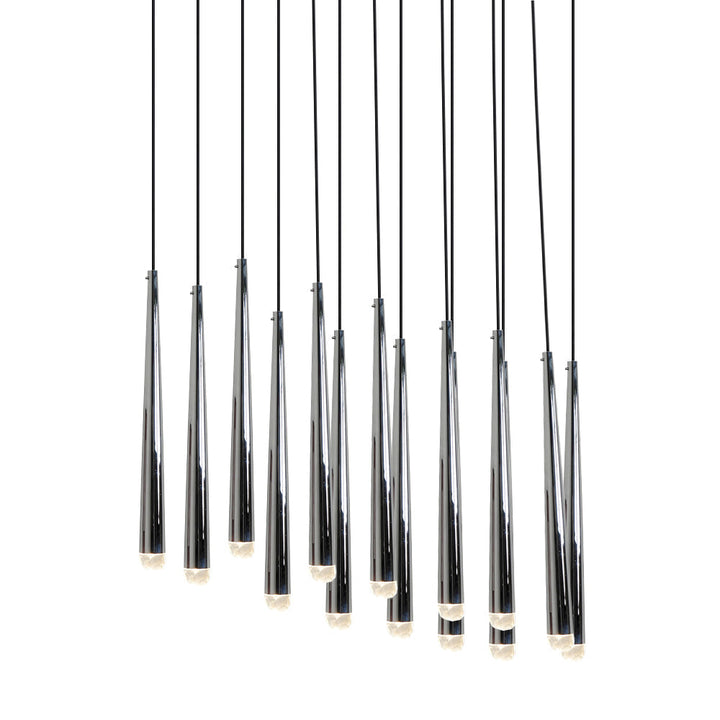 Lampadario con Paralume in Cristallo e ottone Lucido minimalista