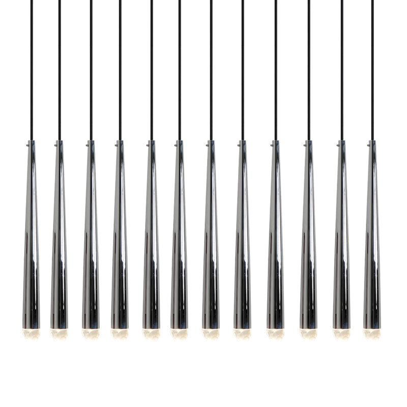 Lampadario con Paralume in Cristallo e ottone Lucido minimalista
