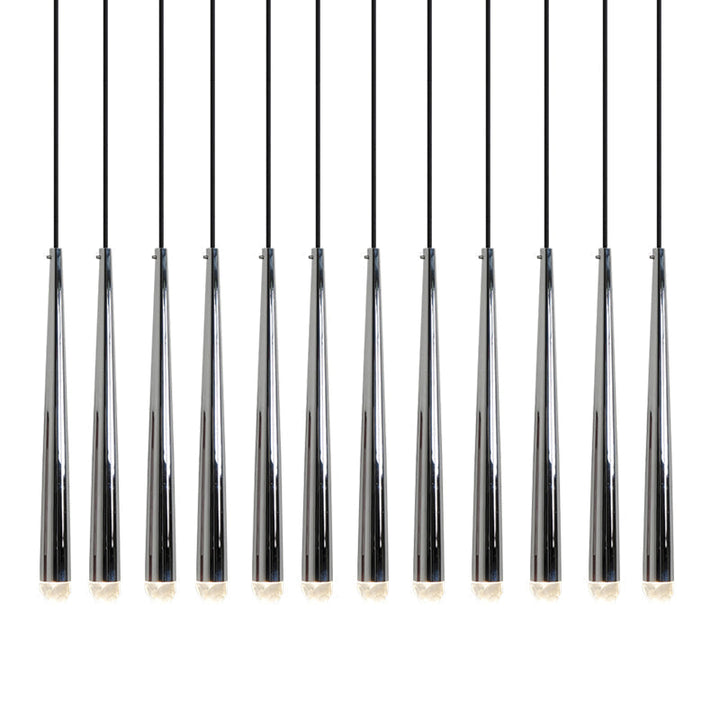 Lampadario con Paralume in Cristallo e ottone Lucido minimalista