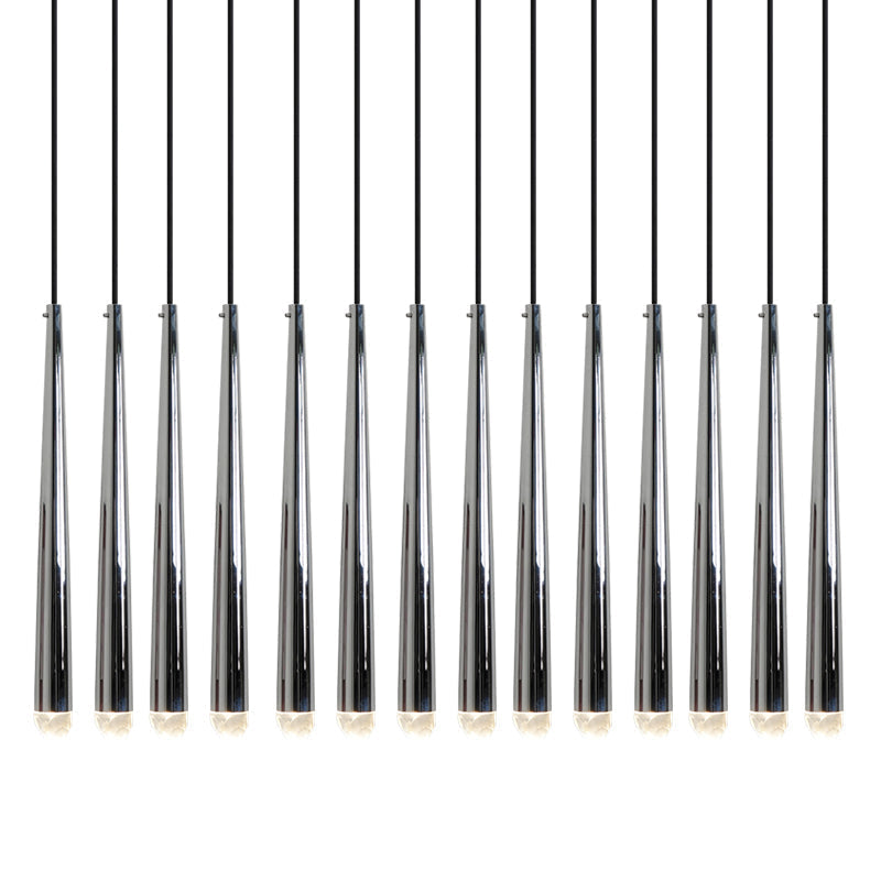 Lampadario con Paralume in Cristallo e ottone Lucido minimalista