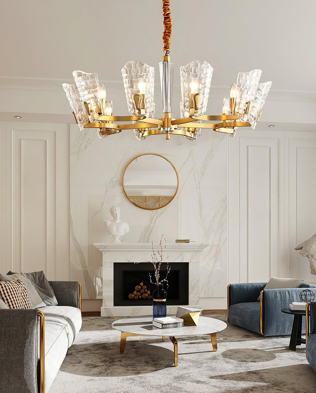Radiant lampadario in ottone lusso