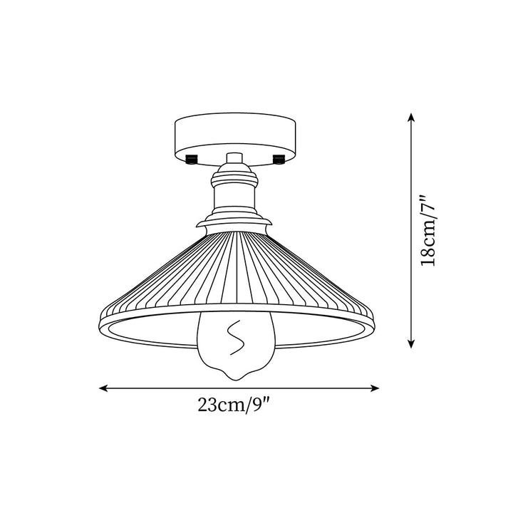 Belmont lampada da soffitto vintage in ottone e ceramica