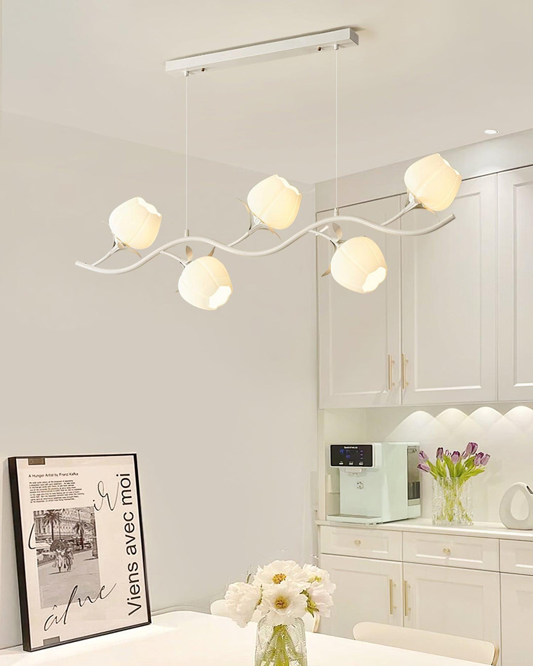 Liorareon lampadario Floreale in vetro