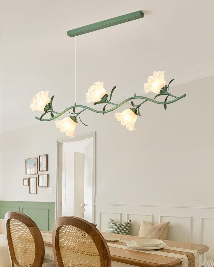 Liorareon lampadario Floreale in vetro