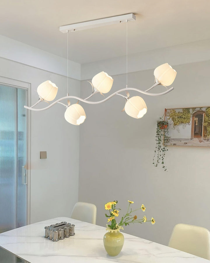 Liorareon lampadario Floreale in vetro