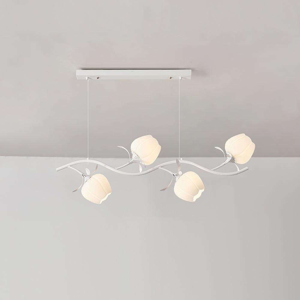 Liorareon lampadario Floreale in vetro